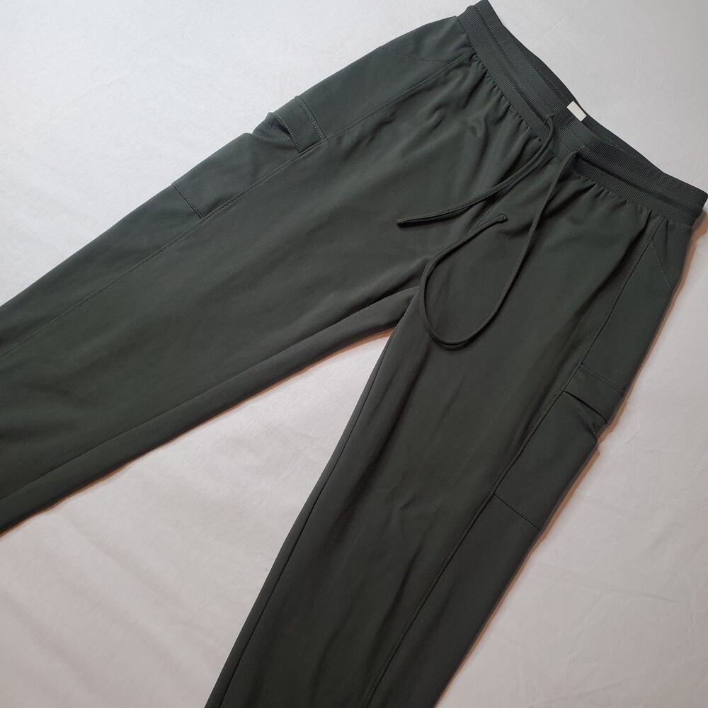 Rachel Zoe Women's Size M Drawstring Cargo Jogger Pant Forest Green